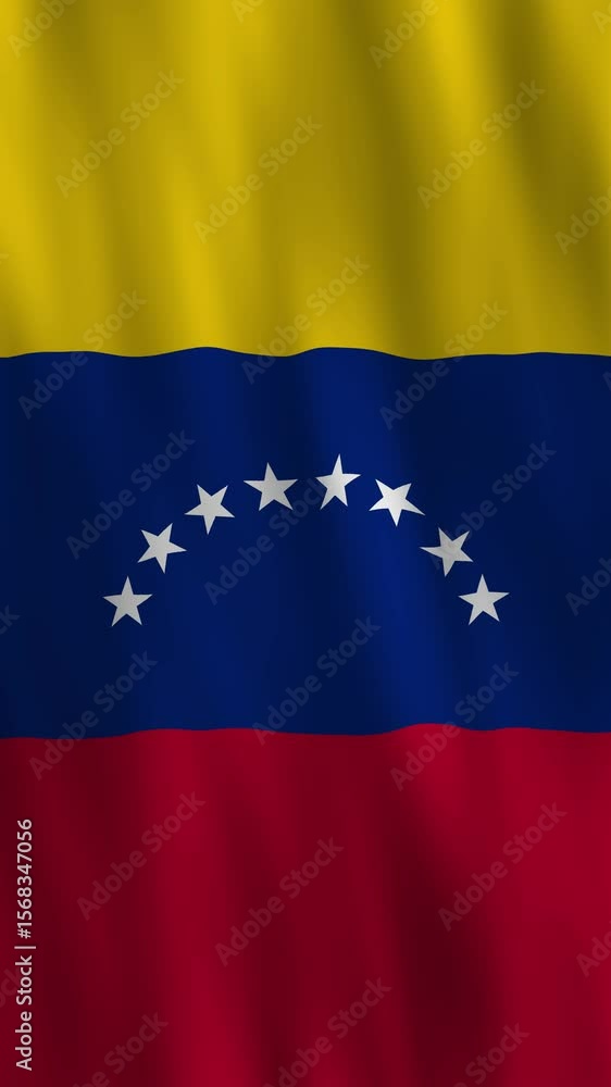 Vibrant Venezuelan flag fluttering in the breeze Vibrant Venezuelan flag fluttering in the breeze