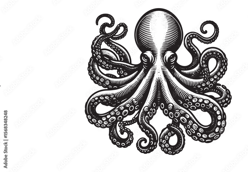 Fototapeta premium Octopus svg