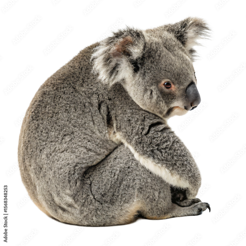 Naklejka premium Majestic Koala Australian Wildlife Photography isolated on transparent background
