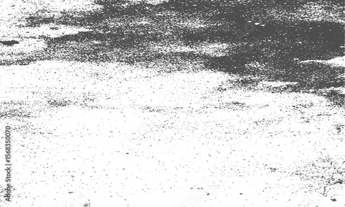 Grainy grunge photo filter background. Black particles, fibers and flecks wallpaper. Vintage rough dirt dotted overlay. Vector sandy gritty template.