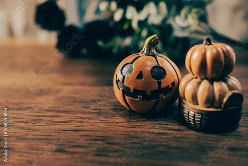 Jack-O'-Lantern, Pampkin, Halloween, Autumn, Image of Halloween, Natural objects ハロウィーンの飾り
