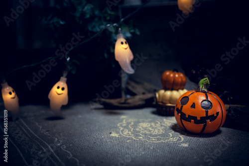 Jack-O'-Lantern, Pampkin, Halloween, Autumn, Image of Halloween, Natural objects ハロウィーンの飾り