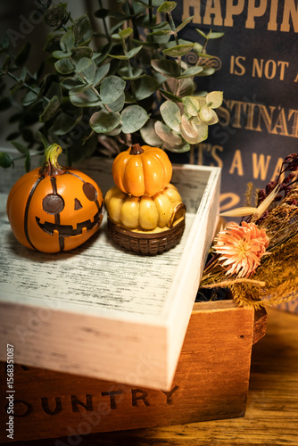 Jack-O'-Lantern, Pampkin, Halloween, Autumn, Image of Halloween, Natural objects ハロウィーンの飾り