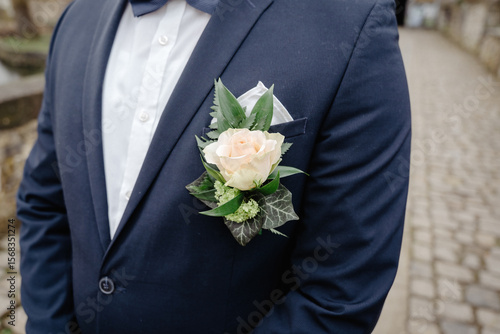 Groom boutonniere