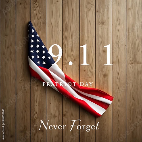 Patriot Day 9/11 Never Forget American Flag