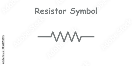 Electrical Resistor Symbol in Physics.