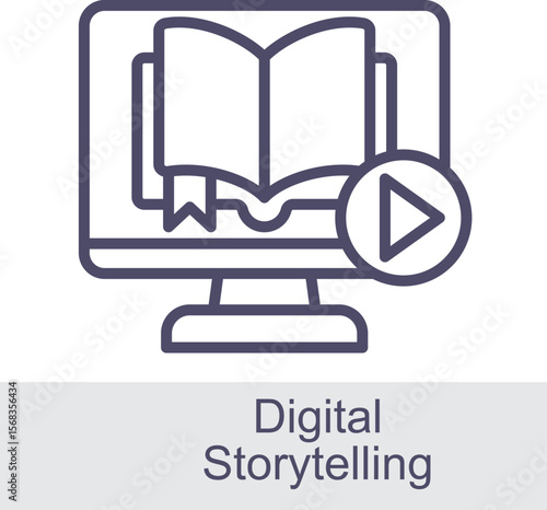 Digital Storytelling Element For Design Graphic