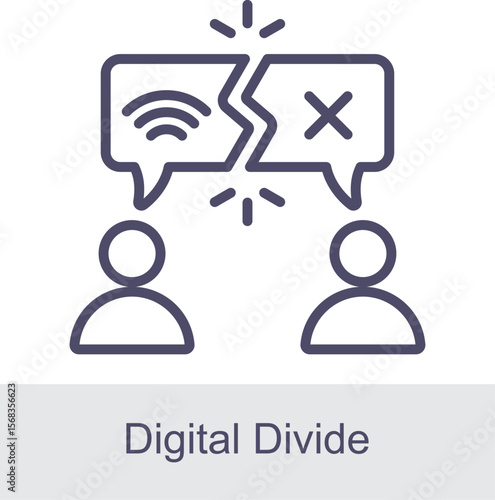 Digital Divide Element For Design Graphic