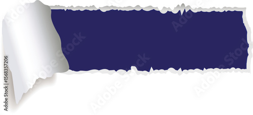 Torn and ripped grunge paper background with a blank, rough-edged space for your design, illustration, or note