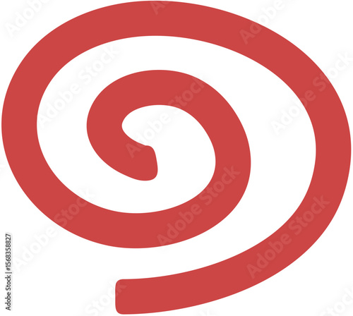 red spiral sign symbol 