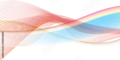 Blue wave curve lines for presentations, illustrations of articles and publications about technology trends and innovations, covers of technology magazines. Light curves in blue color.