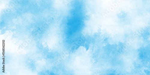 abstract blue sky with clouds light sky blue shades watercolor background, natural sky background for design and Illustration, soft blue teal watercolor background with a gentle.