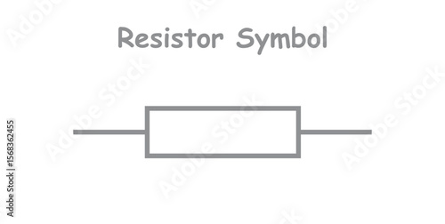 Electrical Resistor Symbol in Physics.