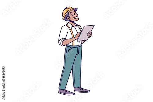 Architect's Vision: An architect sketches their design on a notepad, their gaze fixed upwards with a vision for the future.  Capturing the essence of planning, design, and construction.