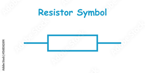 Electrical Resistor Symbol in Physics.