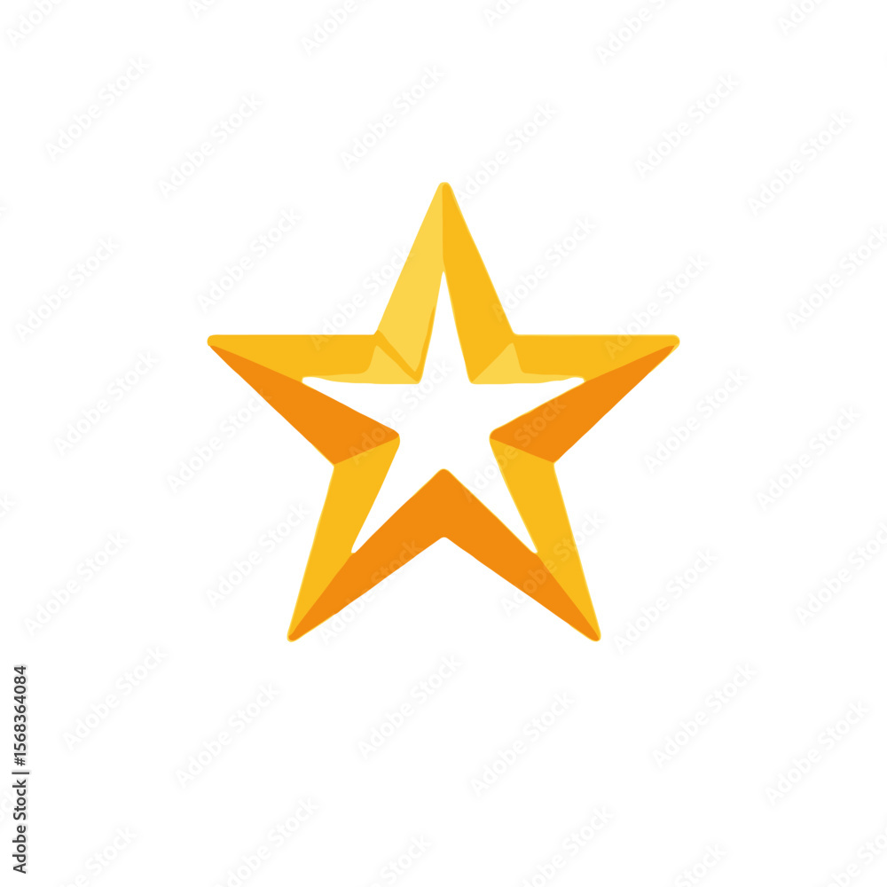 Golden Star Illustration-Shiny Five Point Star Design-Modern Star Icon for Websites and Graphics-Vector Graphic of Award Star-Achievement and Success Symbol Golden Star Illustration-Shiny Five Point Star Design-Modern Star Icon for Websites and Graphics-Vector Graphic of Award Star-Achievement and Success Symbol