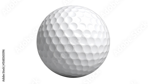 3d white golf ball isolated on white baackground