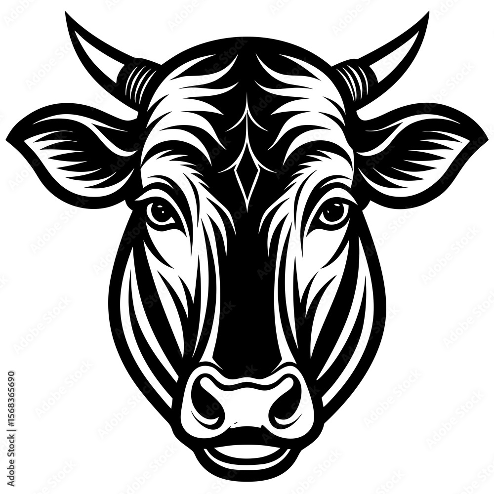 Obraz premium head of a cow