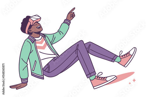 Embracing the Metaverse: A person, adorned with a virtual reality headset, reaches out to touch the metaverse, creating an engaging illustration of the digital frontier's boundless possibilities.