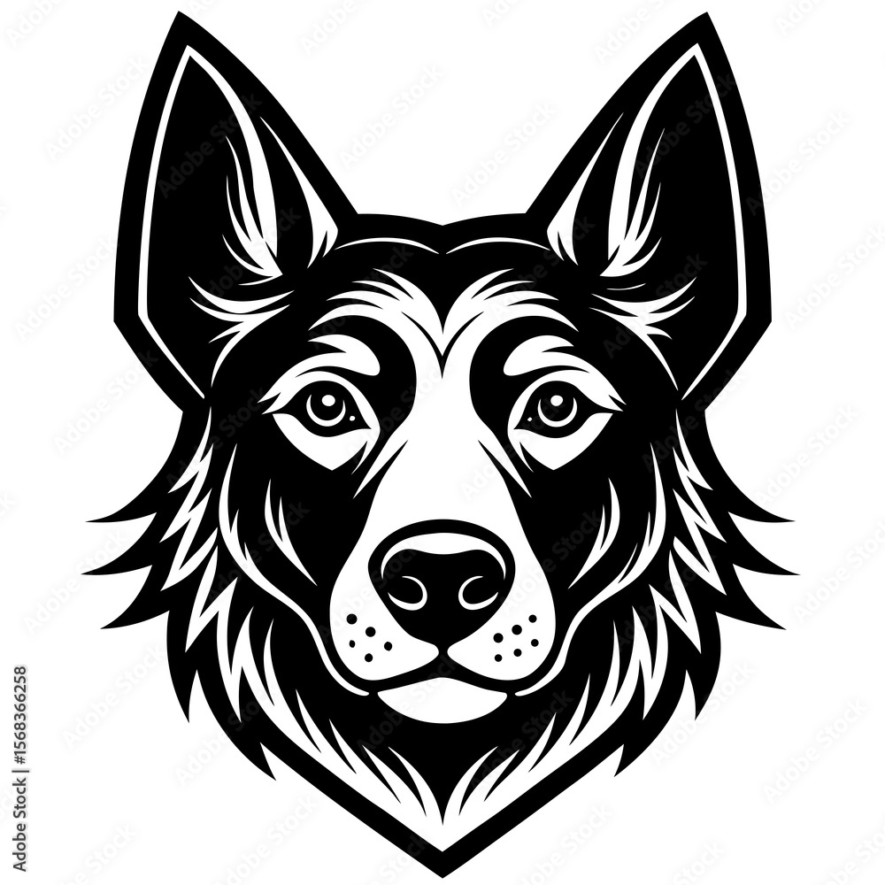 Naklejka premium vector illustration of a dog