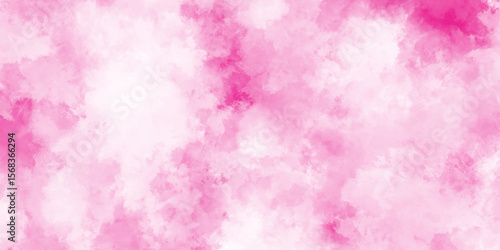 abstract romantic pastel Pink watercolor background, translucent cloudiness in motion on clear background,Soft smeared aquarelle painted magenta watercolor canvas for splash design, soft cloud grunge.