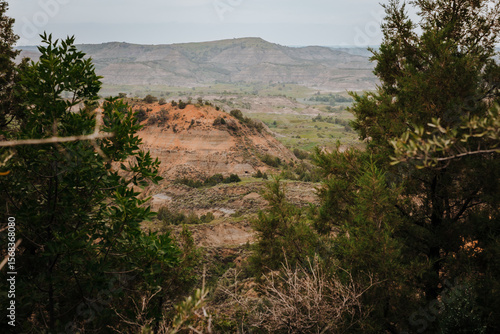 Badlands in the rain 