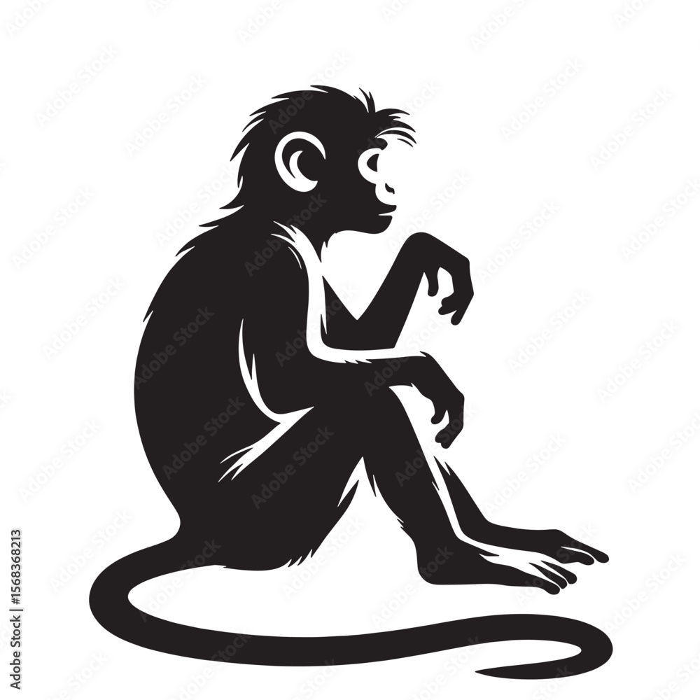 Fototapeta premium Monkey Svg