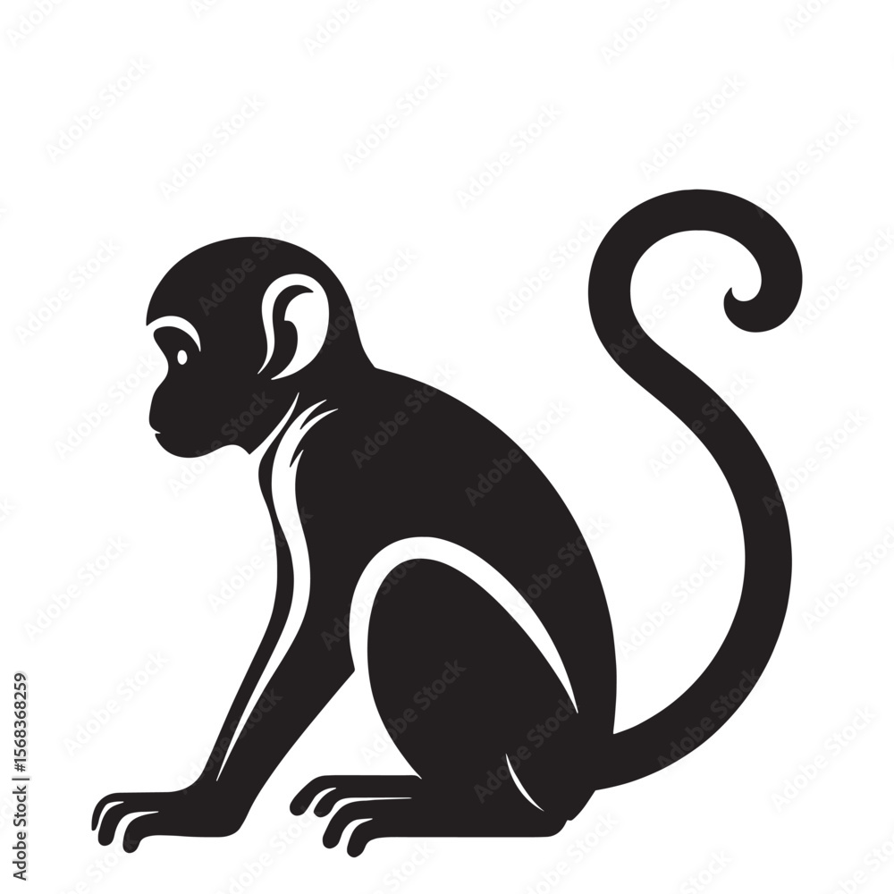 Fototapeta premium Monkey Svg