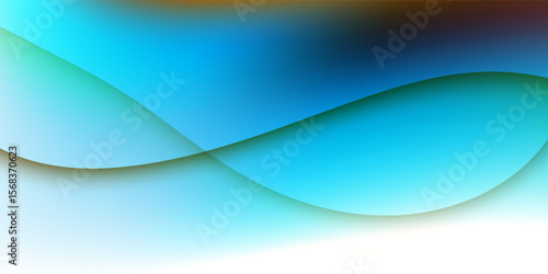 Blue and white background with curved white lines and blue and white