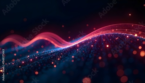 abstract red background with lights