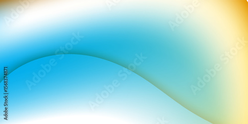 Blue and white background with curved white lines and blue and white