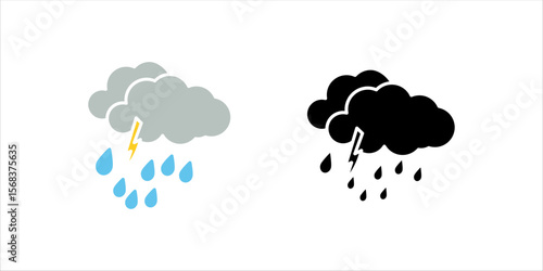 Weather and meteorology editable stroke outline icons set isolated on white background flat vector illustration. Pixel perfect. 64 x 64
