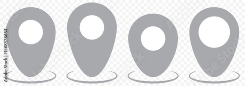 Location pin icons. Location pin icon collection. Set of location pin icons. location pin place marker. Location icon. Map marker pointer icon set on Transparent Background. EPS 10.