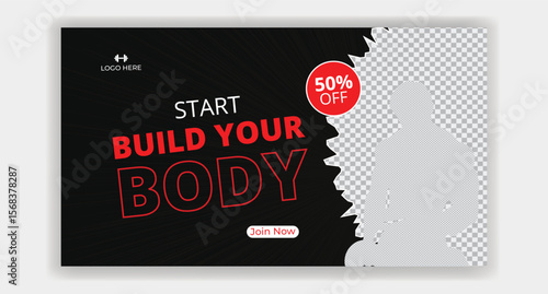 Fitness body healthy life enjoy thumbnail design