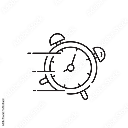Limited offer icon, Remind, Alarm Clock, Speed Symbol Outline icon Transparent background