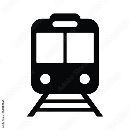 Icon train railway railroad transportation travel public transit vehicle subway metro