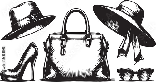 Elegant accessories for women handbag high heel