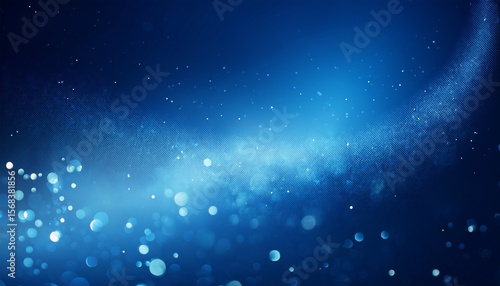 a smooth blue gradient background filled with glowing particles creating depth