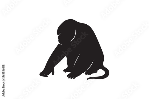 Orangutan silhouette.