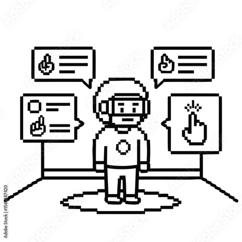 Pixel Art: Metaverse User Interface Design - Immersive Virtual Reality Experience