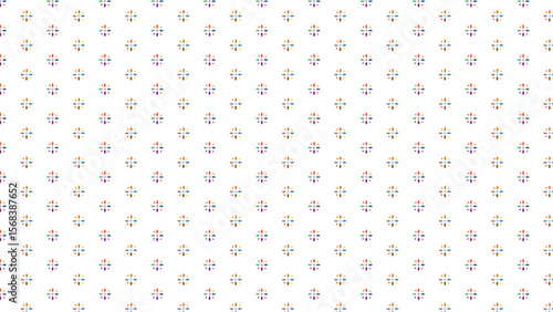 Vector seamless background featuring a minimalist geometric ornament with oriental flower elements, tiny diamonds, and thin linear patterns for decorative use.