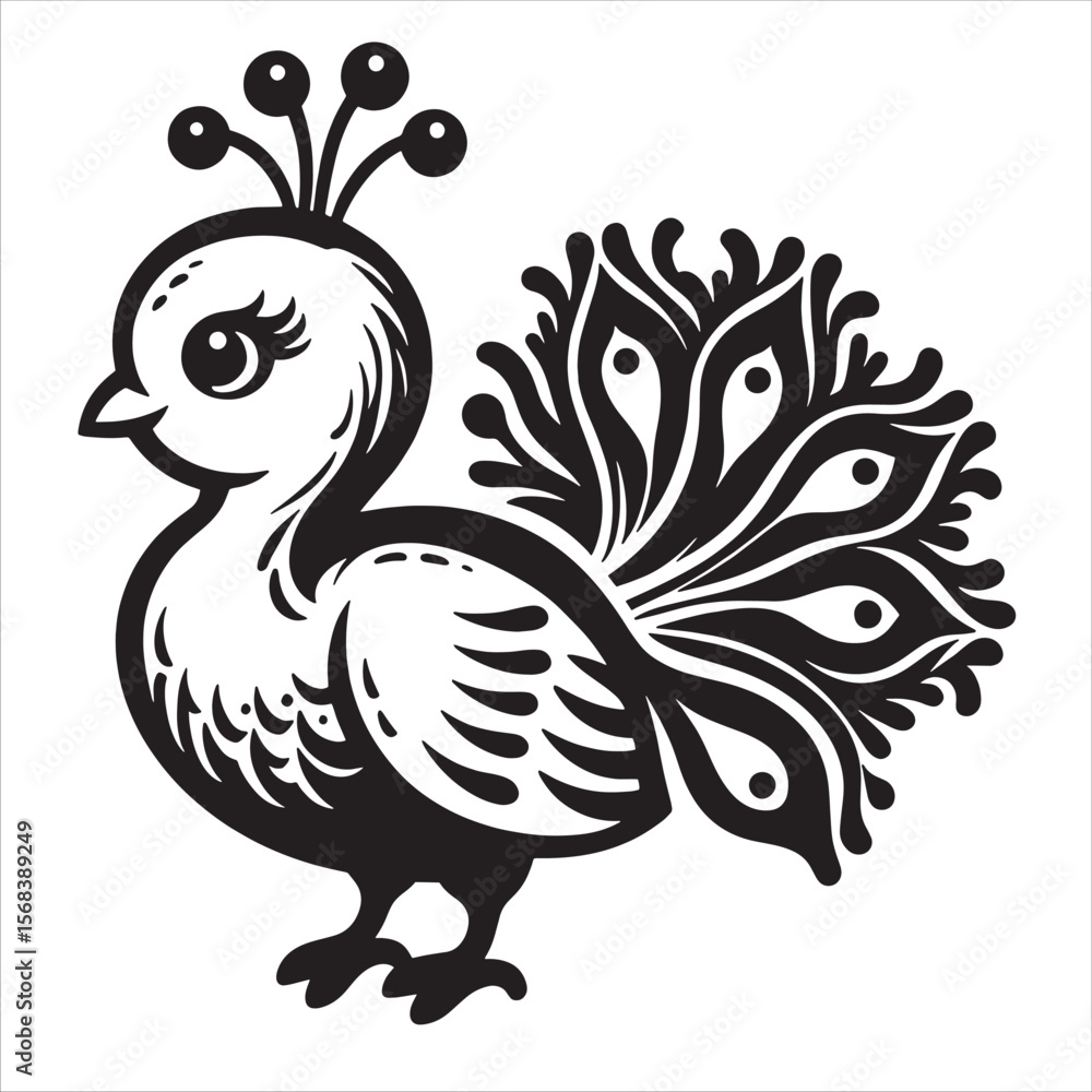 Fototapeta premium Peacock svg