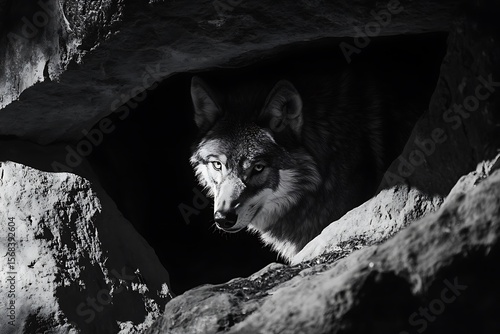 wolf in the cave
