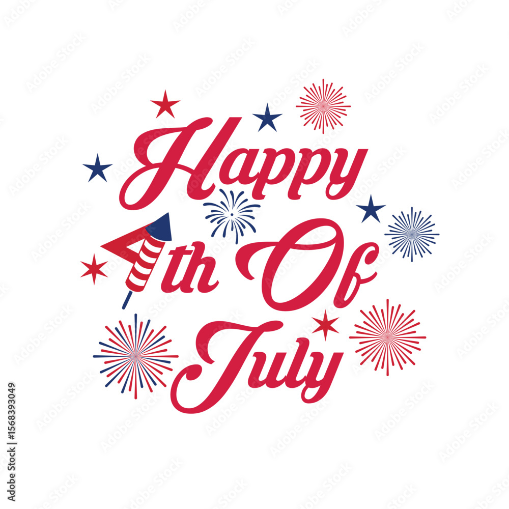Obraz premium Happy 4th Of July , Independent day of USA , 4th July , fire work , 