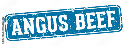 angus beef rectangular sign. angus beef stamp