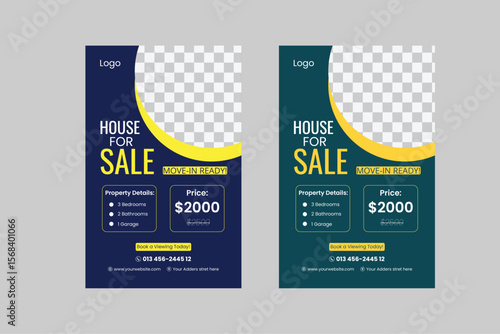 unique yard sign or signage design template for outdoor home sale. easy to use for real estate company
