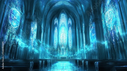 Crystalline cathedral interior