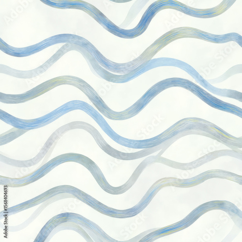 Flowing Wavy Lines Pattern in Dusty Pastel Tones for Backgrounds