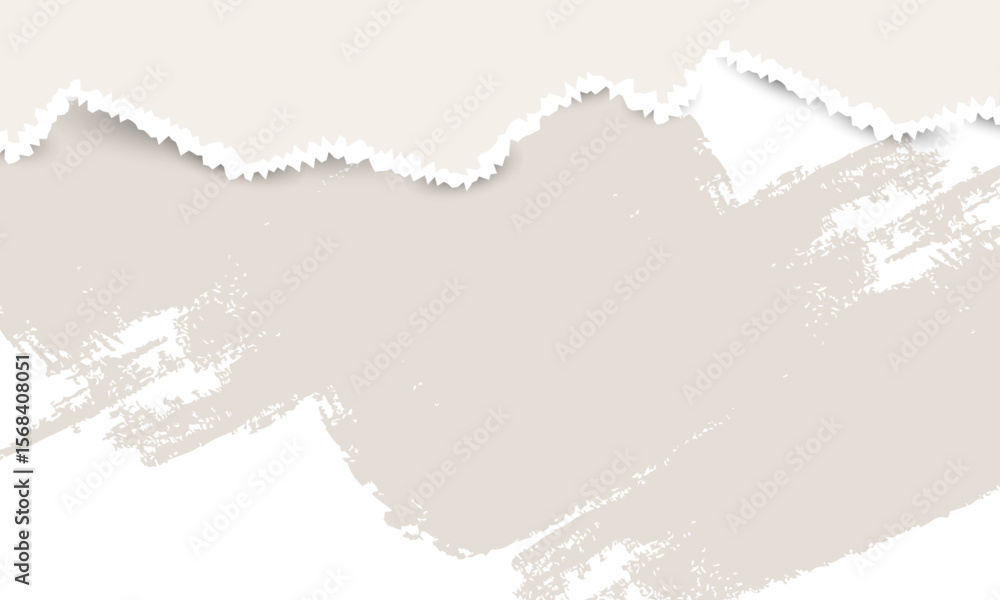 Obraz premium White ripped paper background with subtle brush strokes, perfect for modern stationery, scrapbooking, journaling, and digital design use.