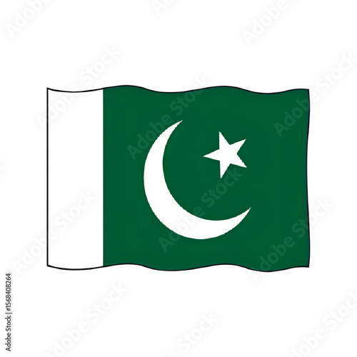 Pakistan Flag: Green Crescent Moon and Star - National Symbol, Pakistani Identity